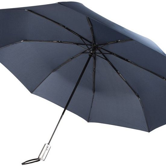 Зонт складной Unit Fiber, темно-синий - подробное фото