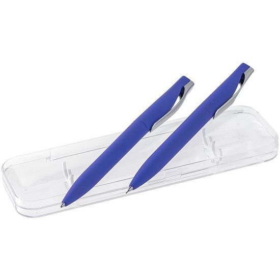 Набор Pin Soft Touch: ручка и карандаш, синий - подробное фото