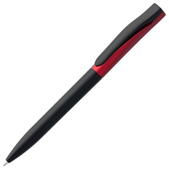 Ручка шариковая Pin Fashion, черно-красный металлик - подробное фото