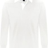 Рубашка поло мужская с длинным рукавом PACK 280 белая - фото