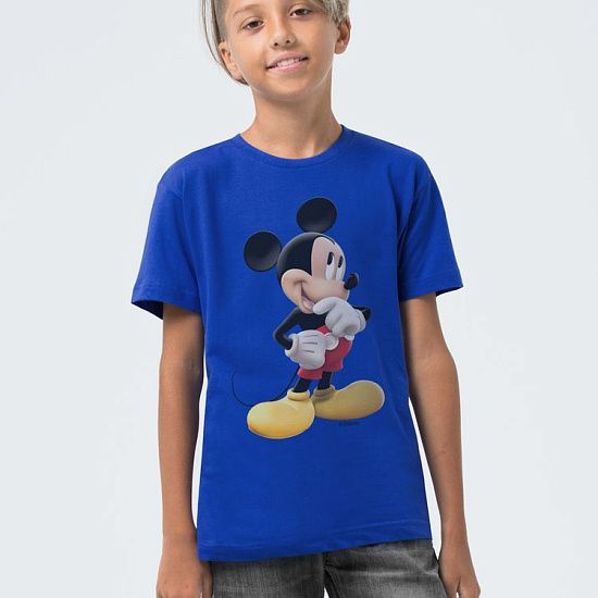 Футболка детская Mickey Mouse, ярко-синяя - подробное фото