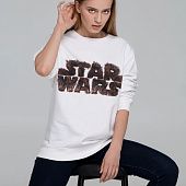 Свитшот унисекс Fluffy Star Wars, белый - фото