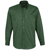 Рубашка мужская с длинным рукавом BEL AIR, темно-зеленая - фото