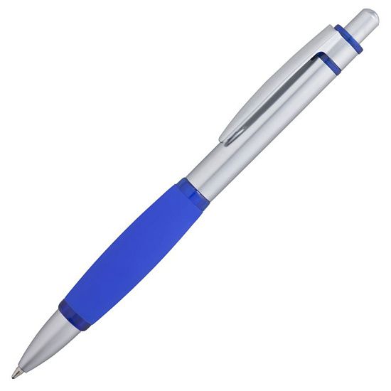 Ручка шариковая Boomer, с синими элементами - подробное фото