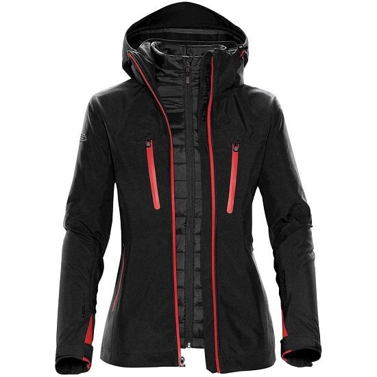Куртка-трансформер женская Matrix, черная с красным - подробное фото