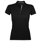 Рубашка поло женская PORTLAND WOMEN 200 черная - фото