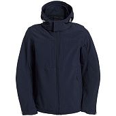 Куртка мужская Hooded Softshell темно-синяя - фото