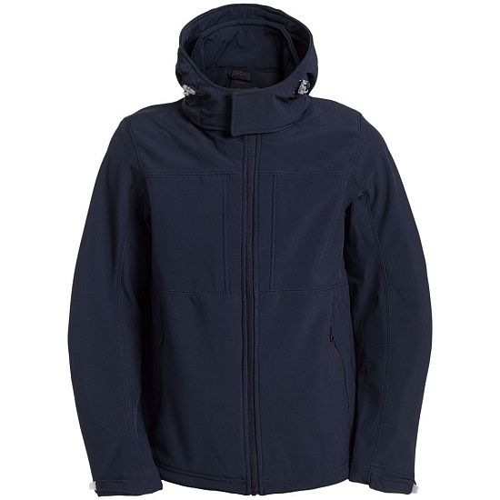 Куртка мужская Hooded Softshell темно-синяя - подробное фото