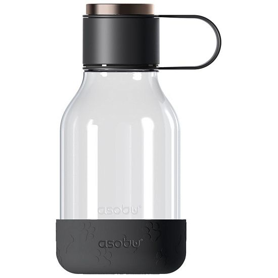 Бутылка для воды с миской для питомца Dog Water Bowl Lite, черная - подробное фото