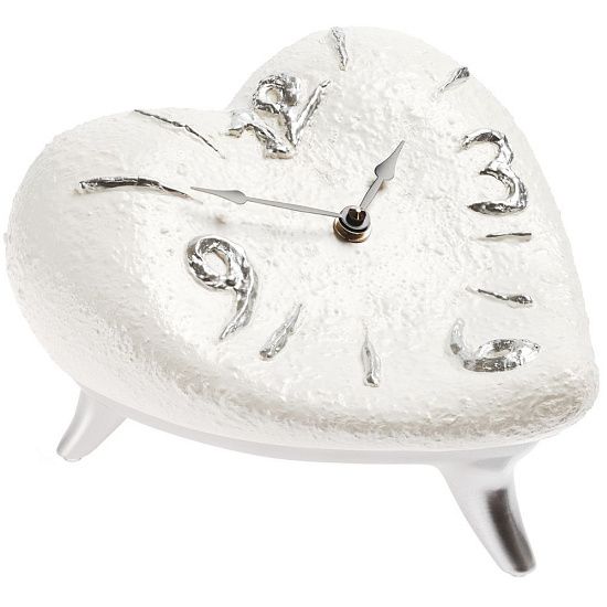 Часы «Сердце», бело-серебристые - подробное фото