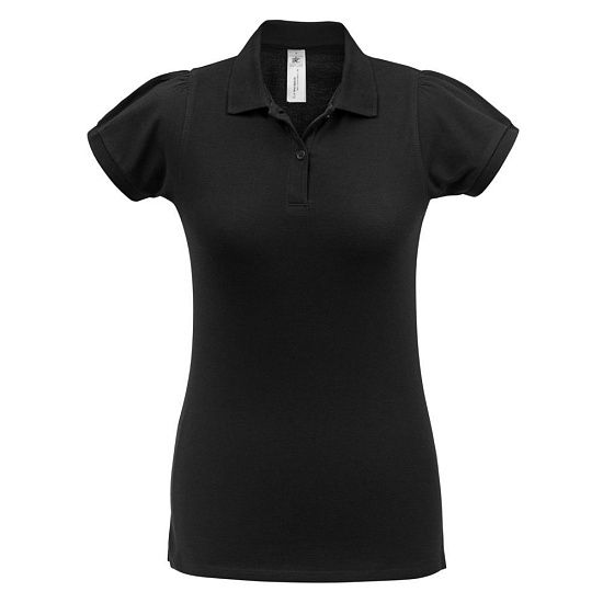 Рубашка поло женская Heavymill черная - подробное фото