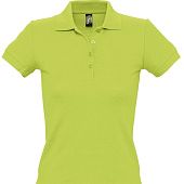 Рубашка поло женская PEOPLE 210, зеленое яблоко - фото
