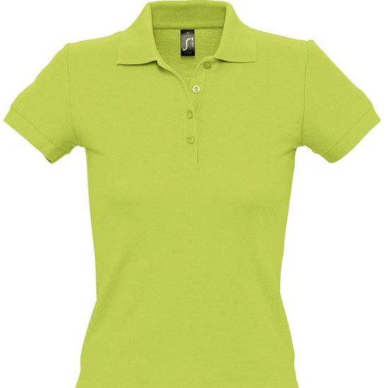 Рубашка поло женская PEOPLE 210, зеленое яблоко - подробное фото
