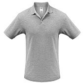 Рубашка поло Heavymill серый меланж - фото