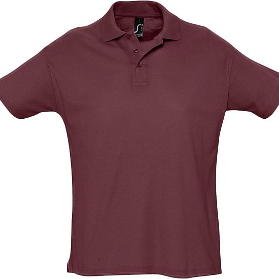 Рубашка поло мужская SUMMER 170, бордовая - подробное фото
