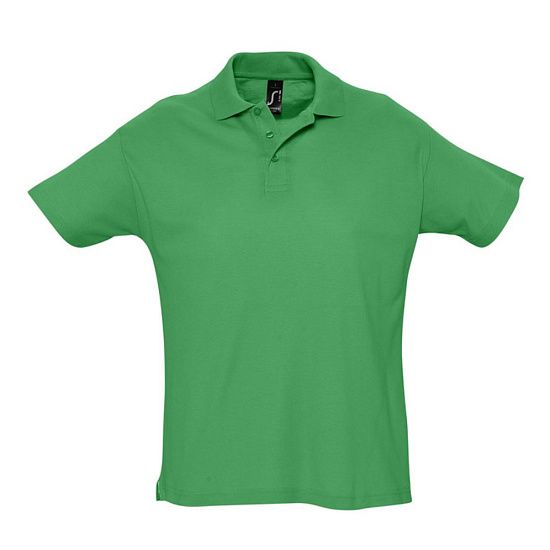 Рубашка поло мужская SUMMER 170, ярко-зеленая - подробное фото