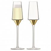 Набор бокалов для шампанского Space, золотистый - фото