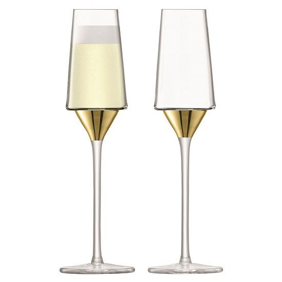 Набор бокалов для шампанского Space, золотистый - подробное фото