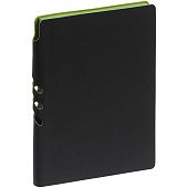 Ежедневник Flexpen Black, недатированный, черный с зеленым - фото