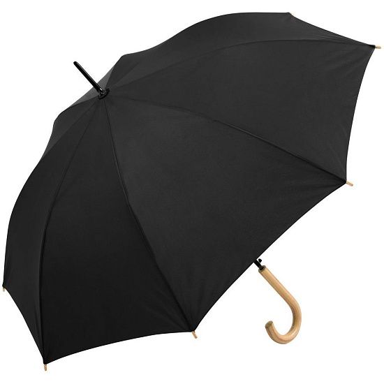 Зонт-трость OkoBrella, черный - подробное фото