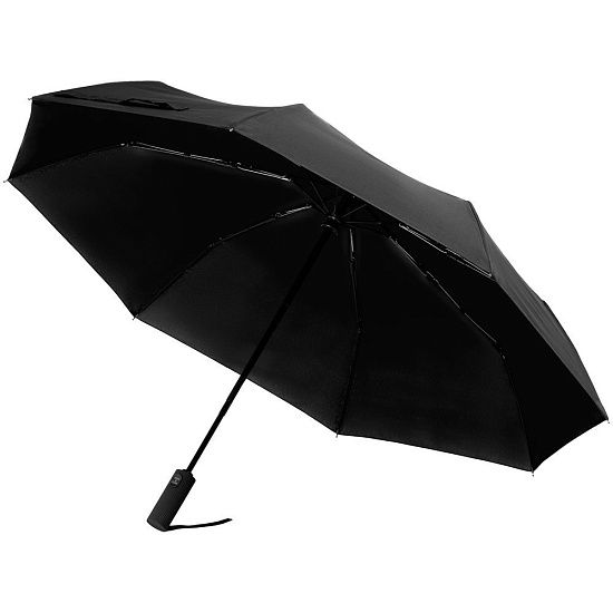 Зонт складной Ribbo, черный - подробное фото