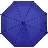 Зонт складной Clevis с ручкой-карабином, ярко-синий - фото