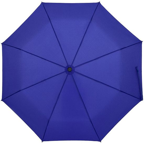 Зонт складной Clevis с ручкой-карабином, ярко-синий - подробное фото