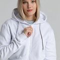 Толстовка на молнии с капюшоном Siverga 2.0 Heavy, белая