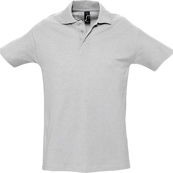 Рубашка поло мужская SPRING 210, светлый меланж - подробное фото