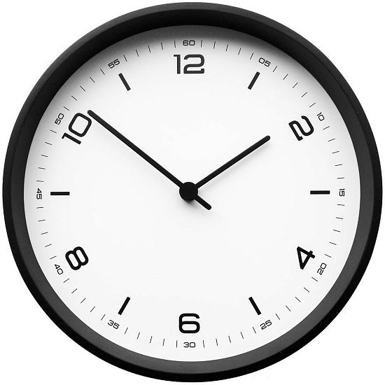 Часы настенные Weis, белые с черным - подробное фото