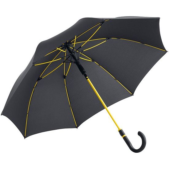Зонт-трость с цветными спицами Color Style, желтый - подробное фото