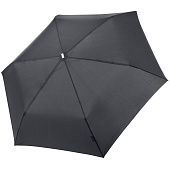Зонт складной Fiber Alu Flach, серый - фото