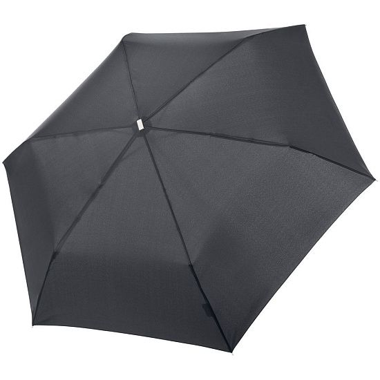 Зонт складной Fiber Alu Flach, серый - подробное фото