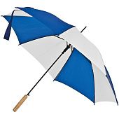 Зонт-трость Milkshake, белый с синим - фото