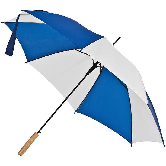 Зонт-трость Milkshake, белый с синим - подробное фото