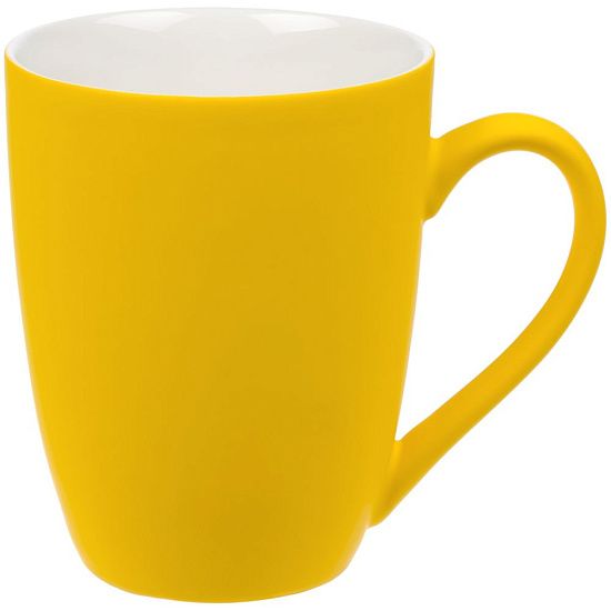 Кружка Good Morning с покрытием софт-тач, желтая - подробное фото