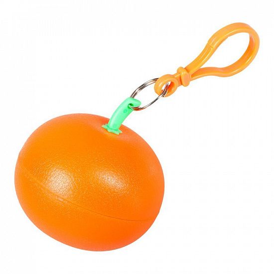 Дождевик в футляре «Фрукт», оранжевый мандарин - подробное фото