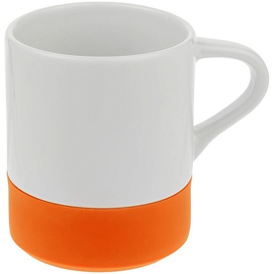 Кружка с силиконовой подставкой Protege, оранжевая - подробное фото