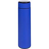 Смарт-бутылка с заменяемой батарейкой Long Therm Soft Touch, синяя - фото