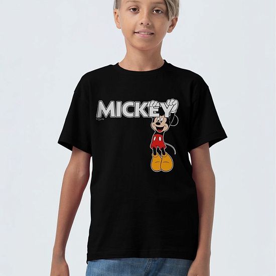Футболка детская Mickey, черная - подробное фото