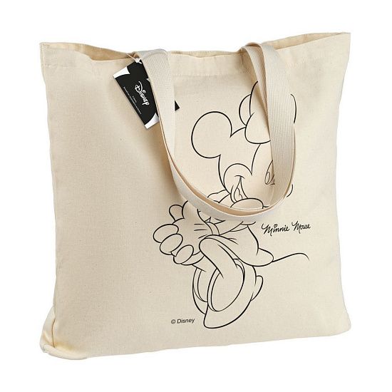 Холщовая сумка «Минни Маус. Lovely», неокрашенная - подробное фото