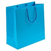 Пакет бумажный Porta L, голубой - фото