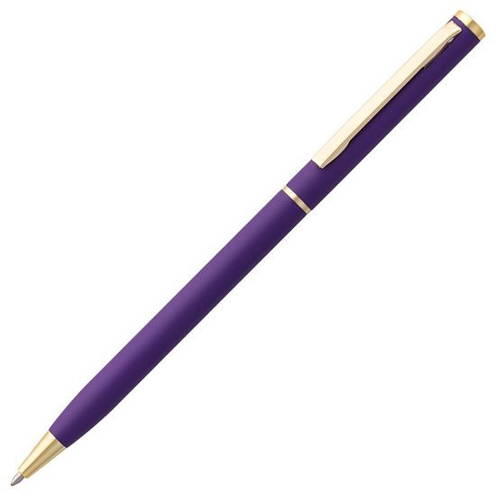 Ручка шариковая Hotel Gold, ver.2, матовая фиолетовая - подробное фото