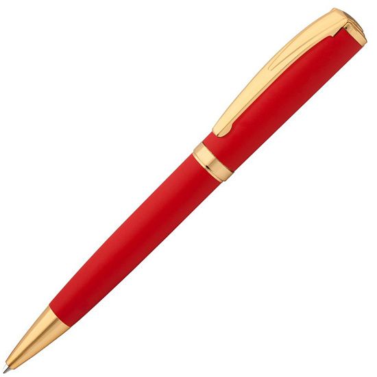 Ручка шариковая Forza, красная с золотистым - подробное фото