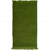 Полотенце Essential с бахромой, оливково-зеленое - фото
