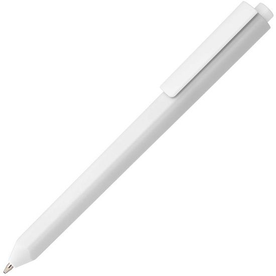 Ручка шариковая Corner, белая - подробное фото