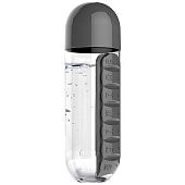 Бутылка с таблетницей In Style, черная - фото
