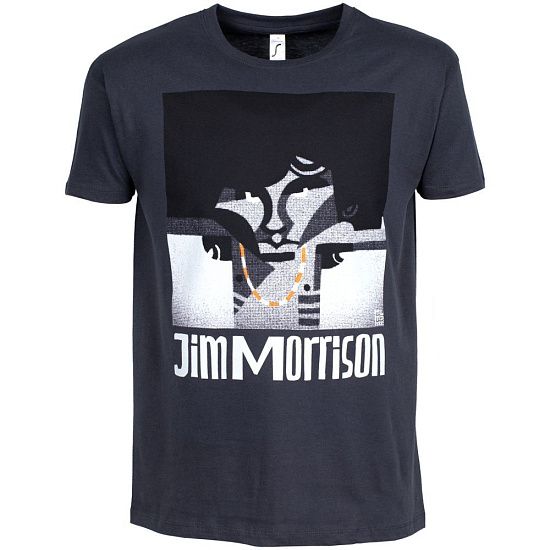 Футболка «Меламед. Jim Morrison», темно-серая - подробное фото