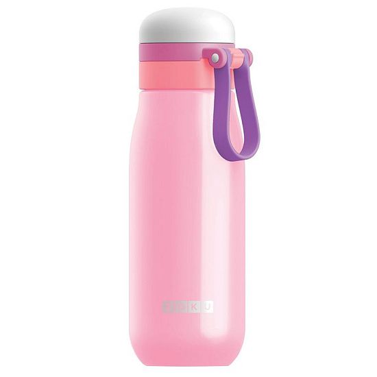 Вакуумная бутылка для воды Zoku, розовая - подробное фото