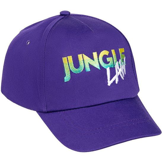 Бейсболка с вышивкой Jungle Law, фиолетовая - подробное фото